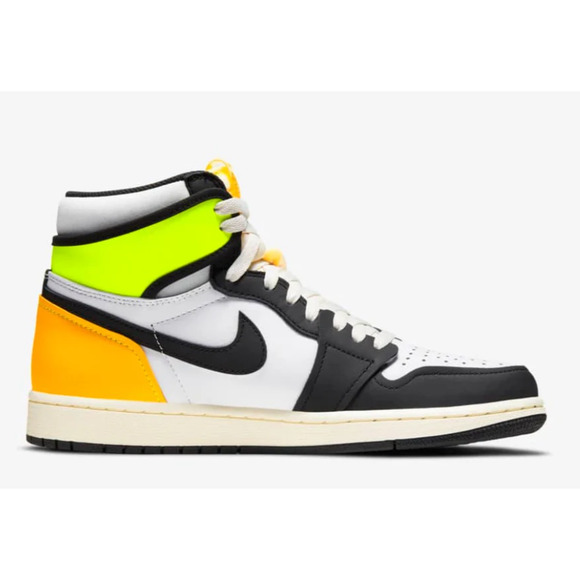 Nike Air Jordan Retro Hi OG White/Black Volt Gold Men\'s Sneakers Size 14 NEW main image 5